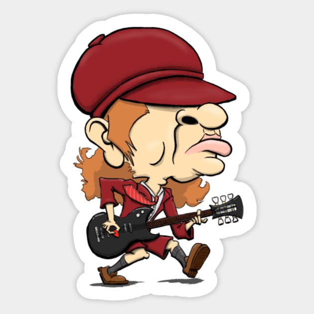 Angus Young ACDC Sticker by Crate time